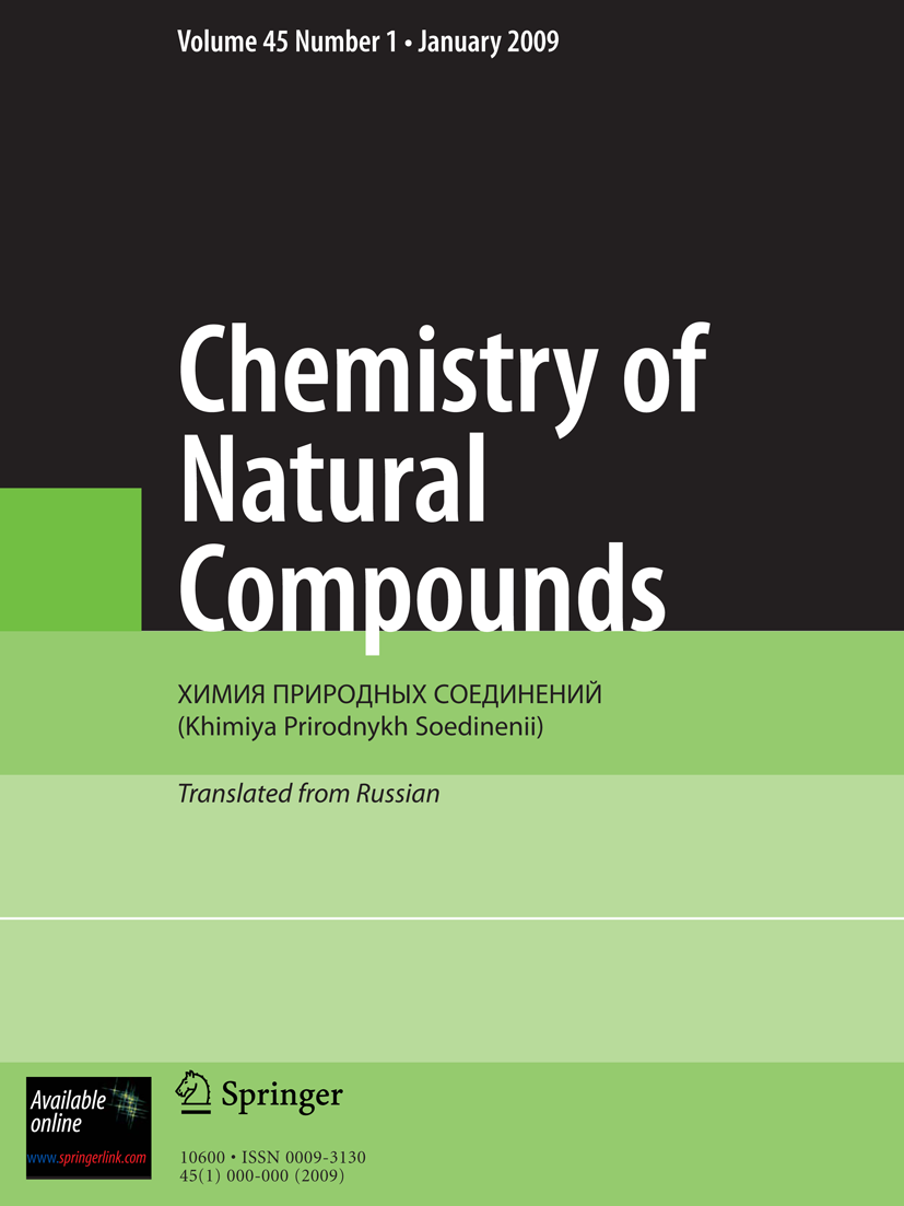 EDITION OF THE JOURNAL "CHEMISTRY OF NATURAL COMPOUNDS" EDITION OF THE JOURNAL "CHEMISTRY OF NATURAL COMPOUNDS"